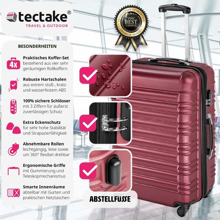Immagine prodotto tectake Set di valigie rigide (106 l)