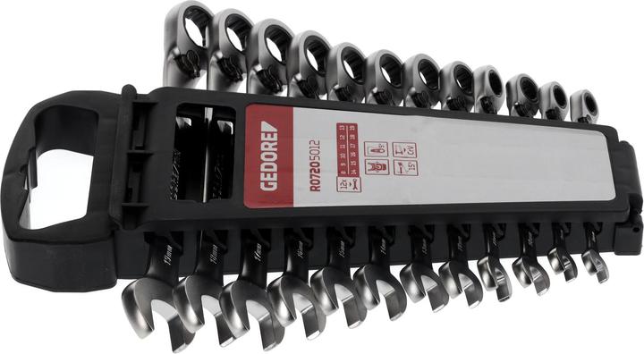 Produktbild Gedore Red red R07205012 Ringratschenmaulschlüssel Satz SW8-19 mm 12-teilig (19 mm, 10 mm, 7 mm, 15 mm, 8 mm)