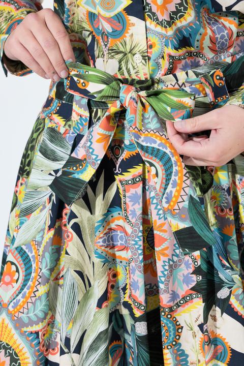 Actual product image Ulla Popken Groovy Patchwork Print Skirt (52)