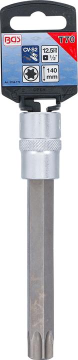 Immagine prodotto BGS Chiave a bussola lunghezza 140 mm 12,5 mm (1/2") profilo a T (per Torx) T70 (T70)