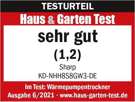 Actual product image Sharp KD-NHH8S8GW3-DE (8 kg, Right)