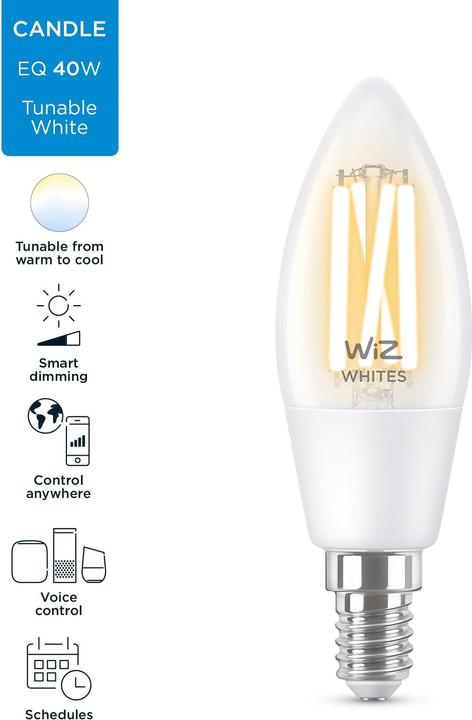 Actual product image WiZ B35 (E14, 4.90 W, 470 lm, 1 x, E)