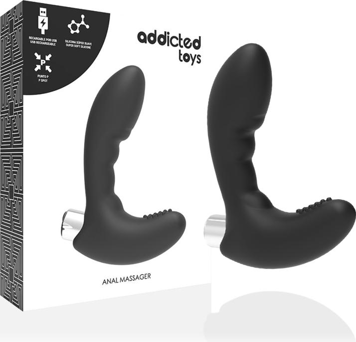 Actual product image Addicted toys Black Rechargeable Prosthetic Vibrator