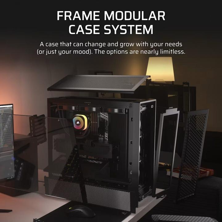 Produktbild Corsair Geh Midi FRAME 4000D RS Mid-Tower, Black (Mini-ITX, ATX, mATX, E-ATX)