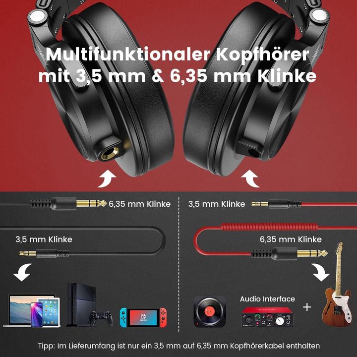 Immagine prodotto OneOdio Fusion A71 DJ Kopfhörer Over Ear mit Share Port (Cablato)