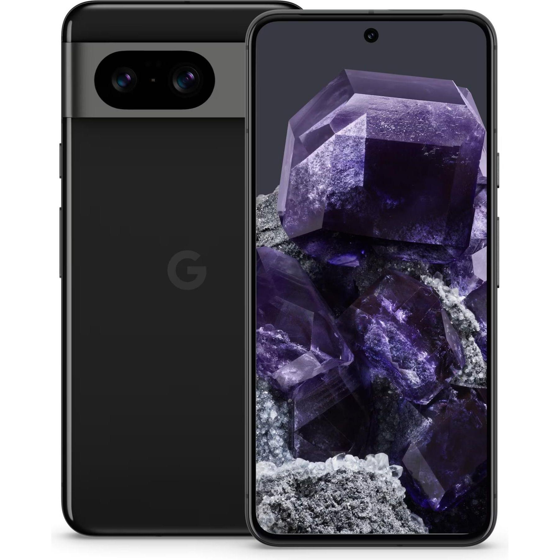 Google Pixel 8 (128 GB, Obsidian, 6.20", SIM + eSIM, 50 Mpx, 5G), Smartphone, Schwarz