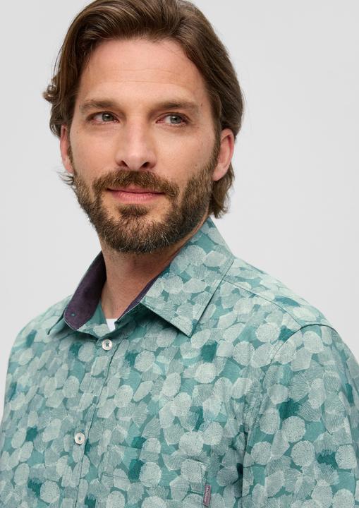 Produktbild s.Oliver Hemd Slim: Kurzarmhemd mit Kentkragen (S)