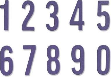 Immagine prodotto Sizzix Thinlits Punzonatura Set 10 Pezzi - Numeri in grassetto