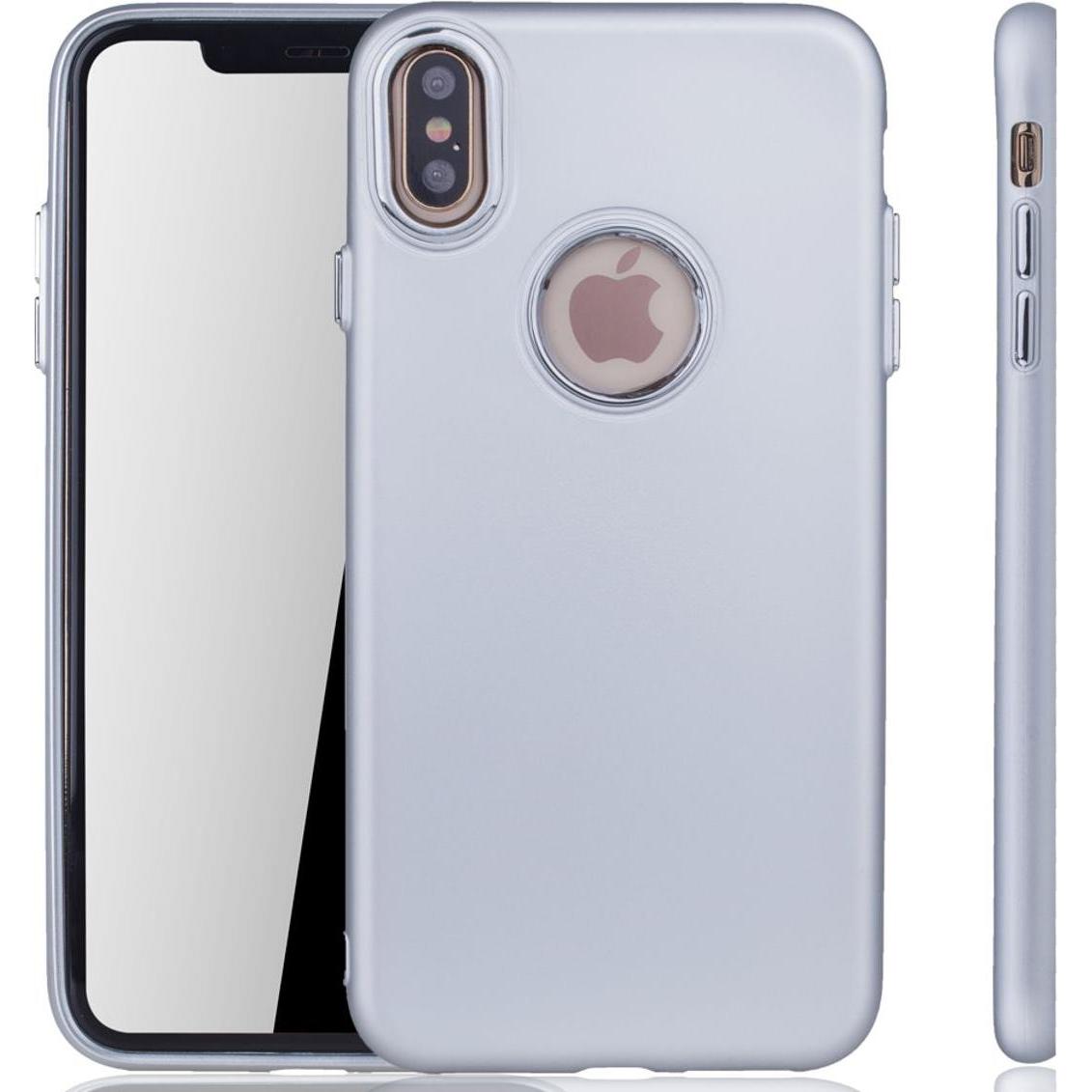 König Design Apple iPhone XS Max Hülle Case Handy Cover Schutz Etui Schutzhülle Bumper Silber (Apple iPhone XS Max), Sma...