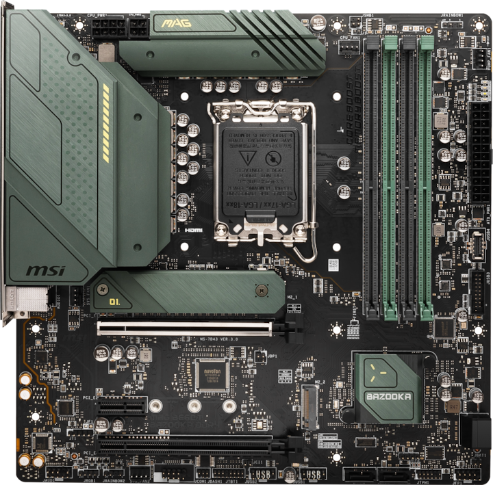 Image du produit MSI MAG B660M BAZOOKA DDR4 (LGA 1700, Intel B660, mATX)