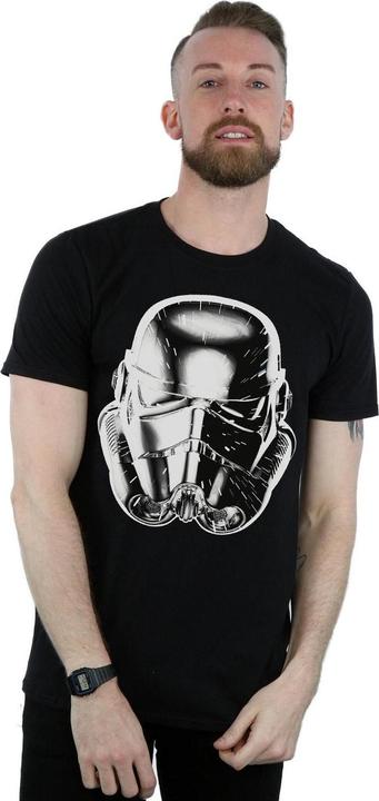 Actual product image Star Wars Mens Stormtrooper Warp Speed Helmet T-Shirt (L)