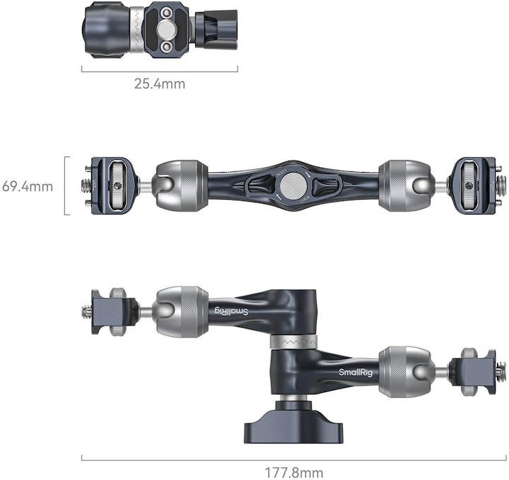 Produktbild SmallRig Rosette Magic Arm (7") with ARRI Locating Screw 4899