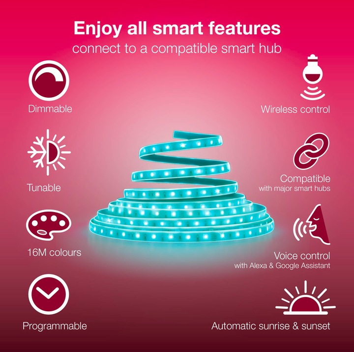 Produktbild Innr Smart Flex strip FL 140 C (Warmweiss, Neutralweiss, Kaltweiss, RGBW, 400 cm, Indoor)