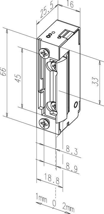 Image du produit effeff Gâche électrique 118 E FaFix avec loquet radial (Porte vitrée, Intérieur)