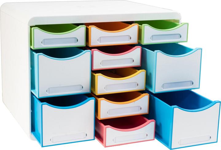 Image du produit Exacompta Boîte à tiroirs STORE-BOX MULTI 313913D 11 tiroirs arlequin/ws