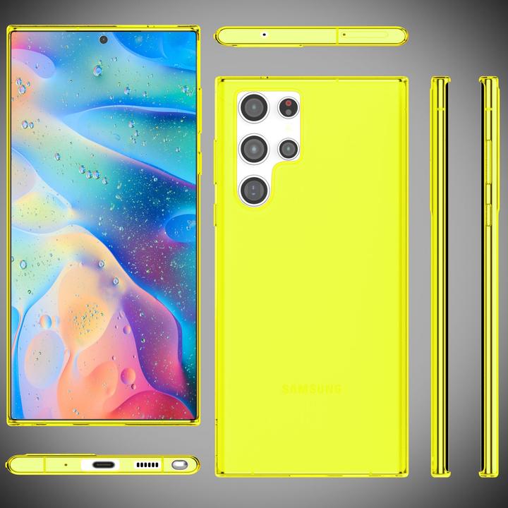 Produktbild Nalia Klar Transparente Neon Silikon Hülle (Samsung Galaxy S22 Ultra)