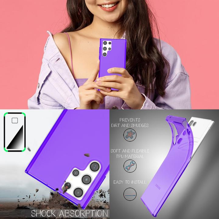 Produktbild Nalia Klar Transparente Neon Silikon Hülle (Samsung Galaxy S22 Ultra)