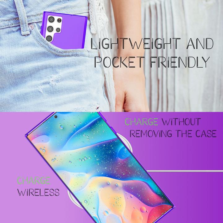 Produktbild Nalia Klar Transparente Neon Silikon Hülle (Samsung Galaxy S22 Ultra)