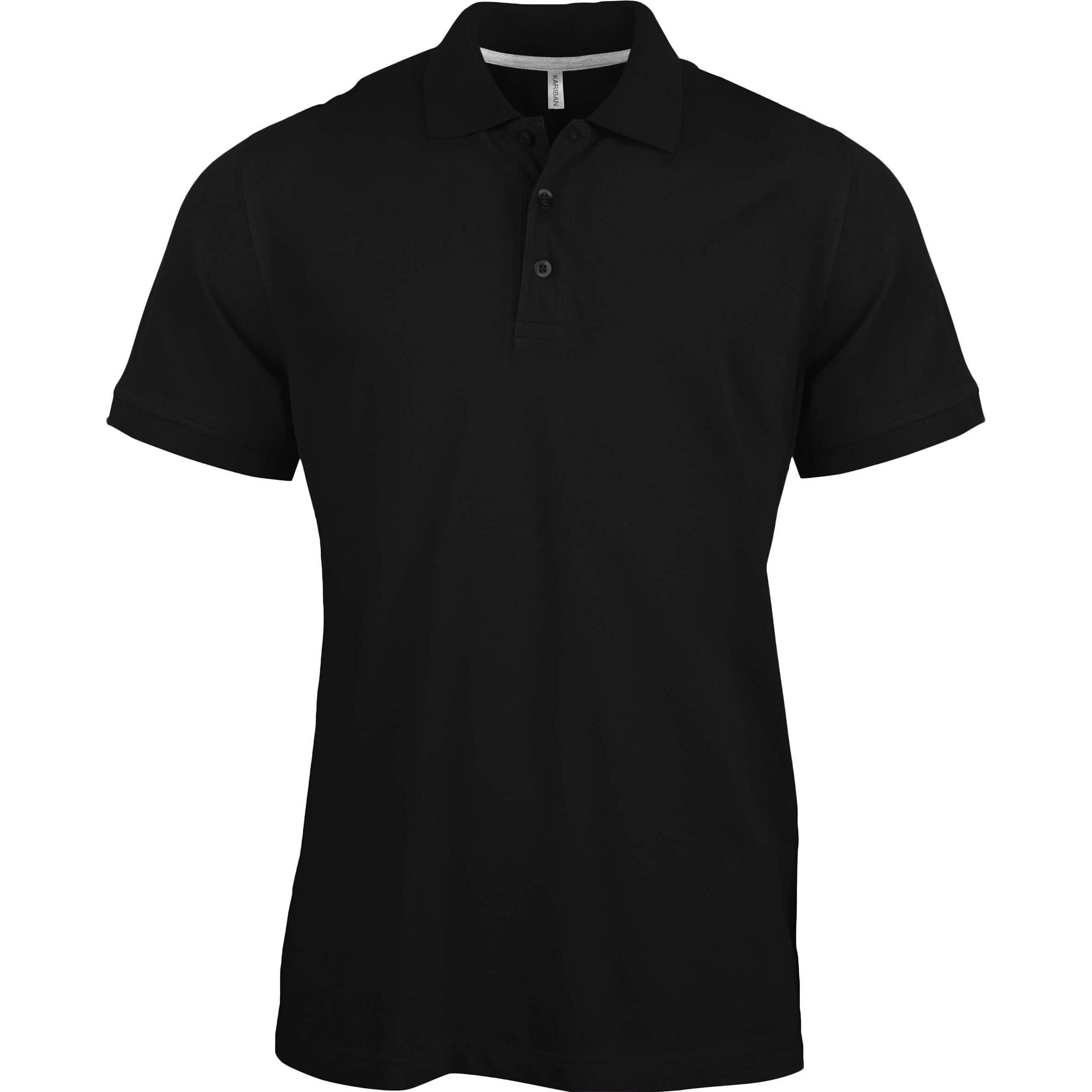 Kariban, Herren, Shirt, Kurzärmeliges Polo-Shirt, Schwarz, (M)