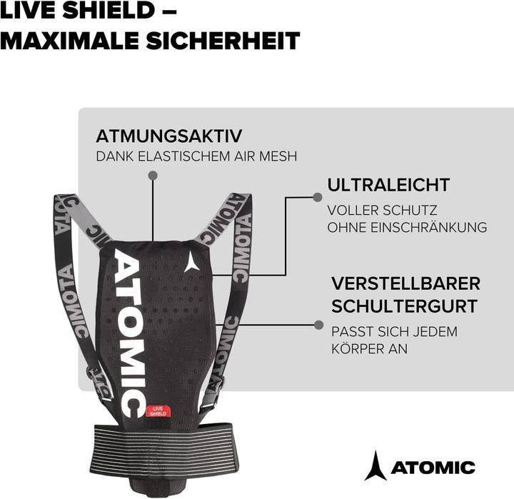 Actual product image Atomic LIVE SHIELD Black (XS, Back protector, Unique specimen)
