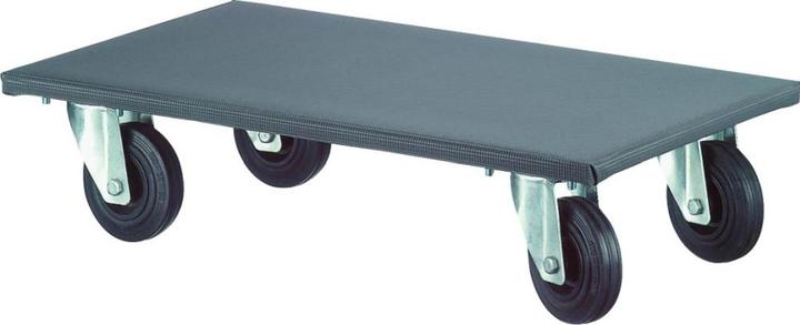 Produktbild BS Rollen Transportroller Rad-Ø 125 mm 350 kg L600 mm B500 mm Vollgummi mit Rutschschutzbelag (350 kg)