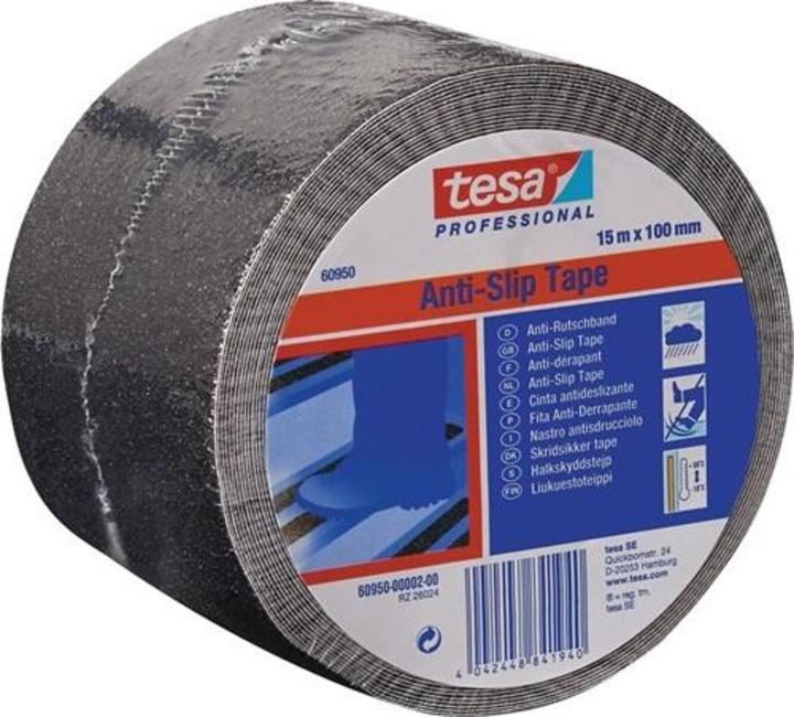 Actual product image tesa Anti-slip adhesive tape 60950 / 60951 black length 15 m, width 100 mm (100 mm)