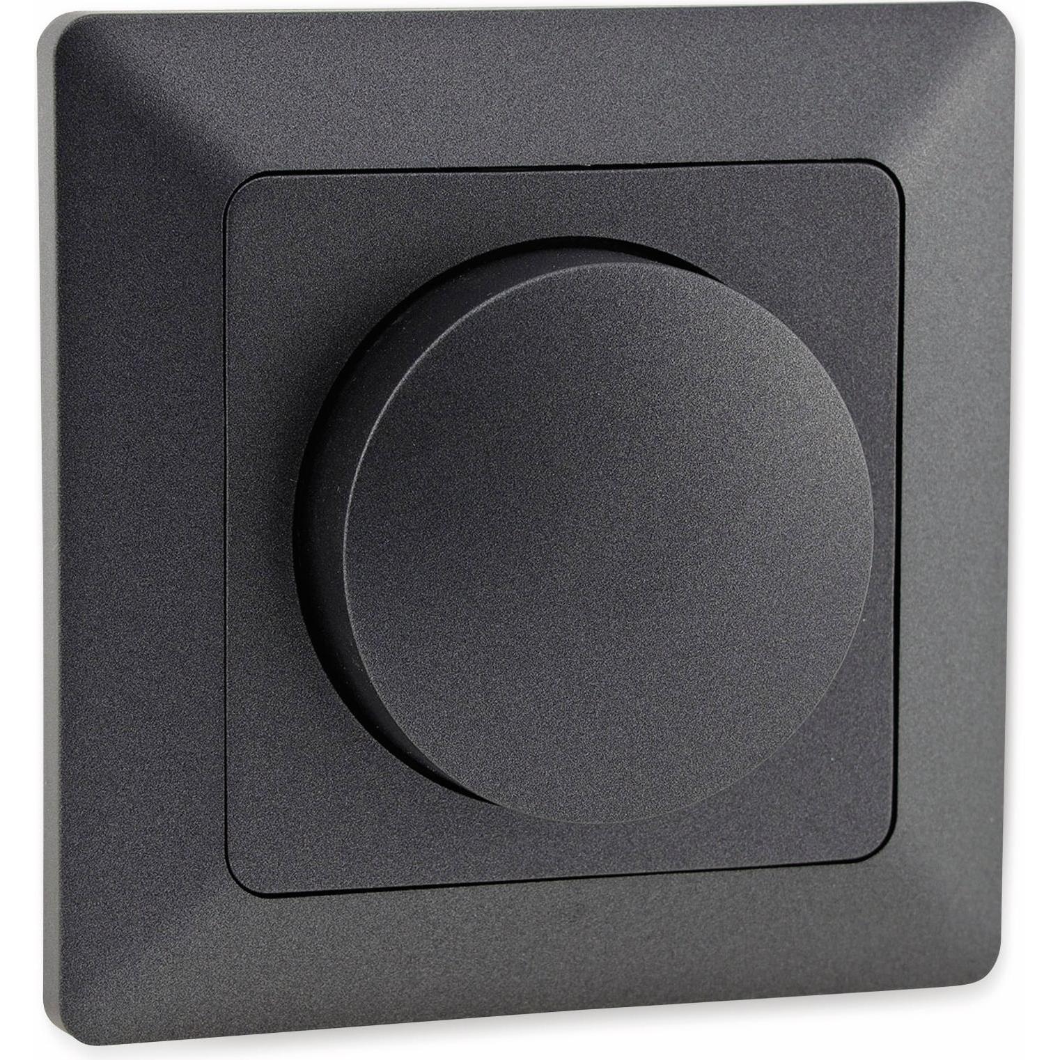 Chilitec, Lichtschalter + Storenschalter, MILOS Dimmer 23045, 3-60 W, 250 V, für LED Lampen, anthrazit