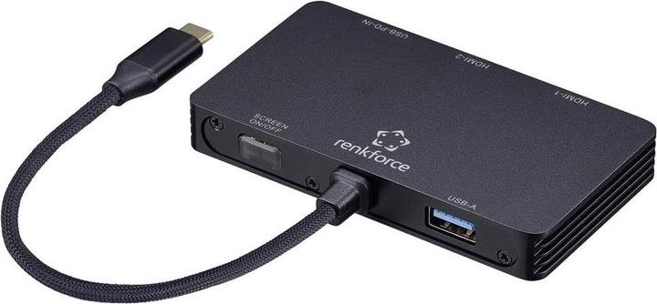 Immagine prodotto Renkforce USB-C® Dockingstation RF-USBHA-480 Passend für Marke Dockingstations: (USB-C, 4 porte)