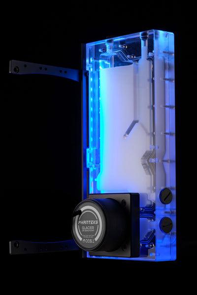 Actual product image Phanteks R260C Reservoir - transparent acrylic backplate, D5, DRGB-LED - black