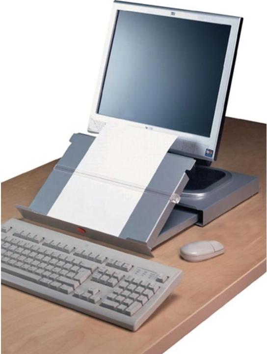 Actual product image Twinco Monitor stand metal, with concept holder