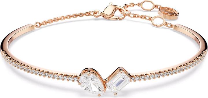Actual product image Swarovski Mesmera Armreif Verschiedene Schliffe Weiss Roségold Legierungsschicht (16.50 cm, Swarovski Metal)
