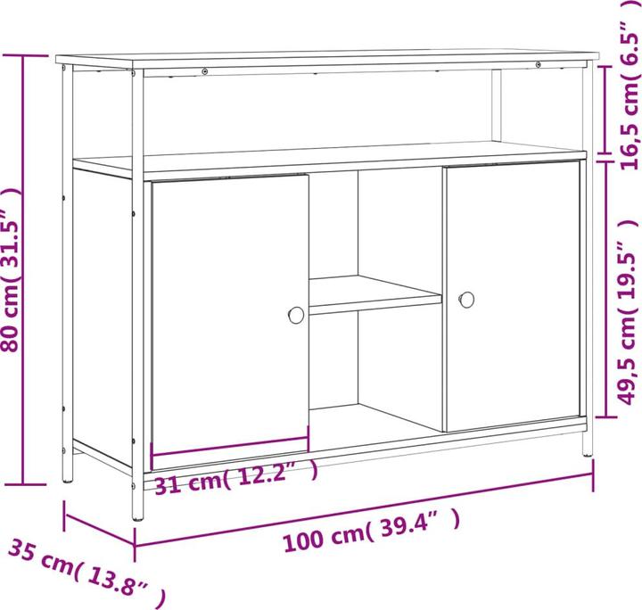 Image du produit vidaXL Sideboard (100 x 35 x 80 cm)