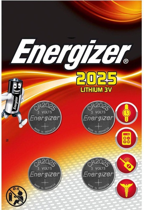 Actual product image Energizer CR2025 Lithium (4 pcs., CR2025, 163 mAh)