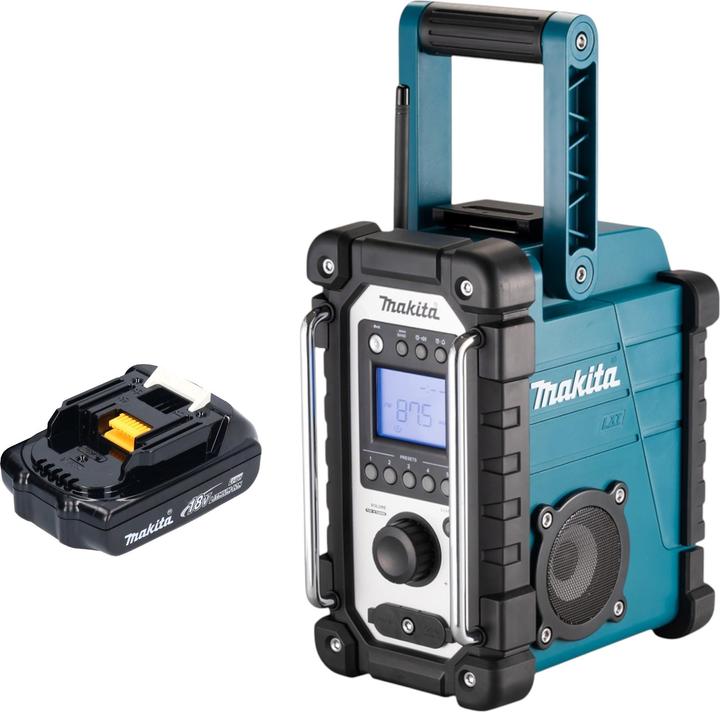 Produktbild Makita DMR 116 Y1 Akku Baustellenradio 14,4 - 18 V AM FM AUX + 1x Akku 1,5 Ah - ohne Ladegerät (AM, FM)