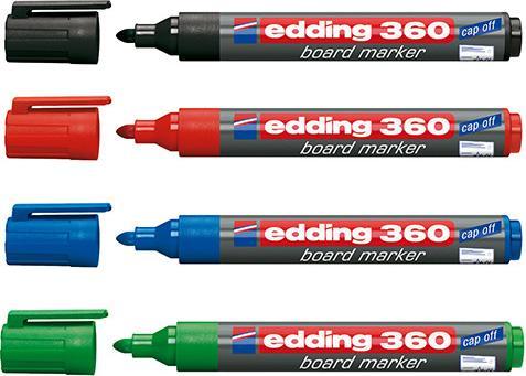 Immagine prodotto Edding Marcatori per lavagne bianche 360 (Multicolore, 3 mm, 4 x)