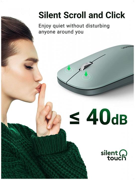 Actual product image Ugreen Wireless Mouse MU001 (Green)