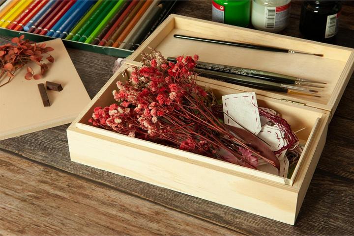 Produktbild Natura Punto Box aus Holz mit Deckel, natur, 22 x 12 x 5,5 cm