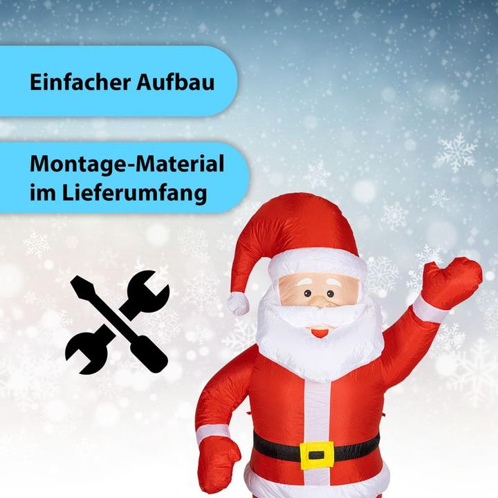 Produktbild Hermex Selbstaufblasend Weihnachtsmann Santa Claus Inflatable Santa Outdoor