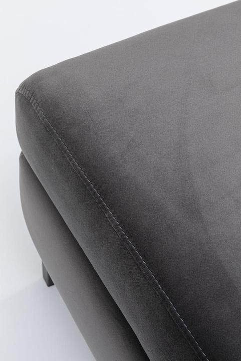 Produktbild Kare Design Hocker Gianni Velvet Grau Schwarz (130 cm)