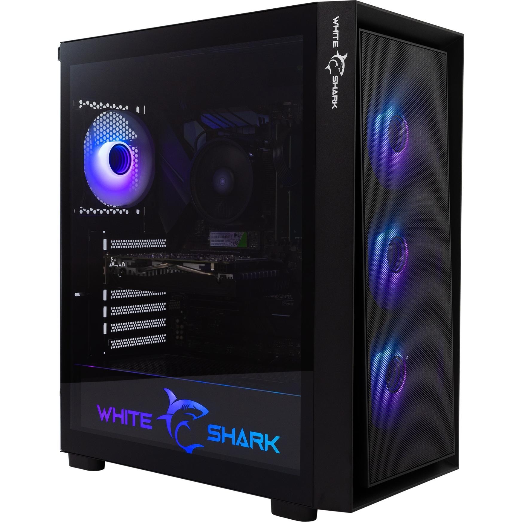 White Shark Shark GCC-2401 Warhead-3 Black 4 Fans 12cm RGB (ITX, ATX, E-ATX) (WARHEAD-3-B)