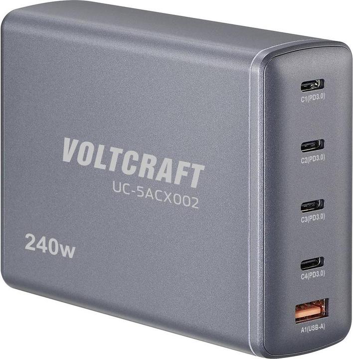 Actual product image Voltcraft UC-5ACX002 USB charging station 240 W indoor area Output current (max.) 5 A (240 W)