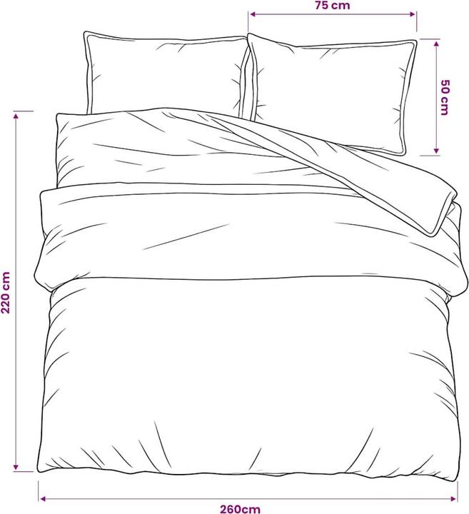 Produktbild vidaXL Bettwäsche Set (Duvetbezug, 260 x 220 cm)