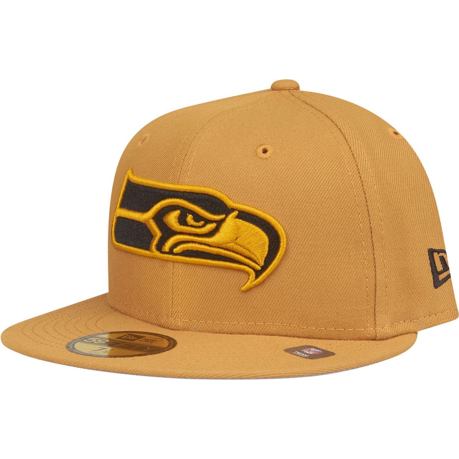 New Era, Herren, Cap, 59Fifty Fitted Cap - Seattle Seahawks panama - 7 3/8, Braun, (7 3/8)
