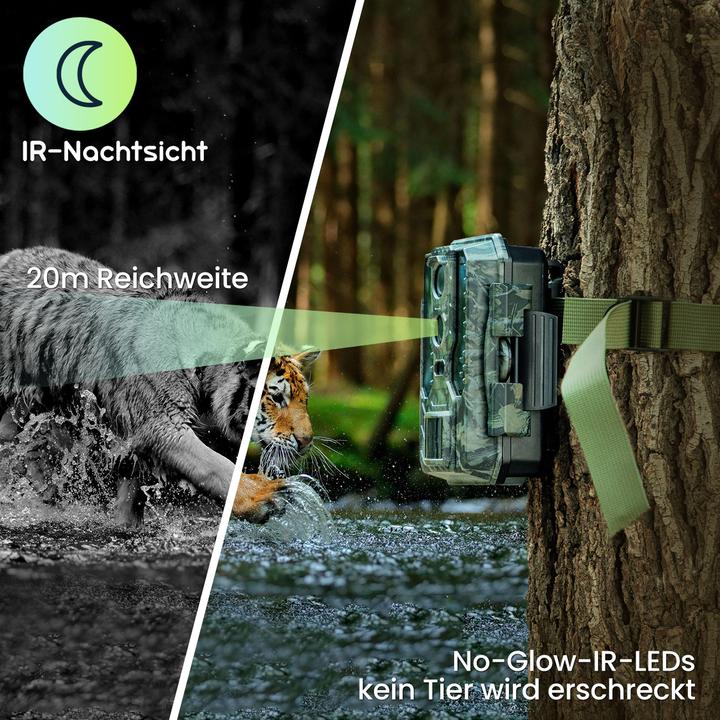 Image du produit Casativo Caméra gibier avec capteur de mouvement, caméra de vision nocturne