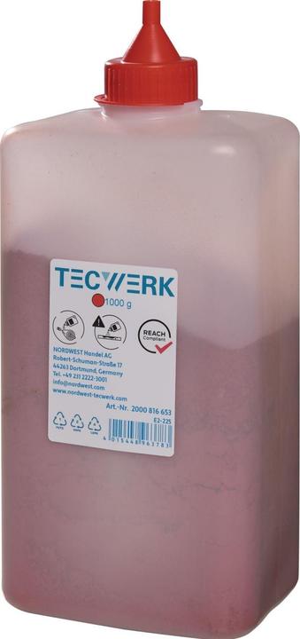 Tecwerk Chalk for chalk line 1000 g red plastic bottle