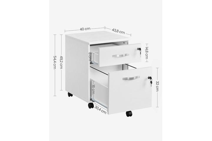 Produktbild Vasagle Aktenschrank mit zwei Schubladen, Detailfarbe: White