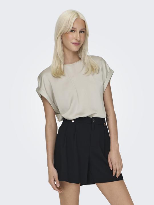 Produktbild Only Normal geschnitten Rundhals Umgeschlagene Ärmelbündchen Top Top (L)