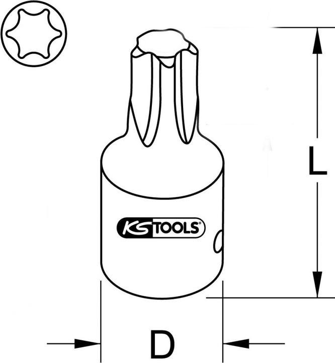 Actual product image KS Tools 1/2" power bit socket
