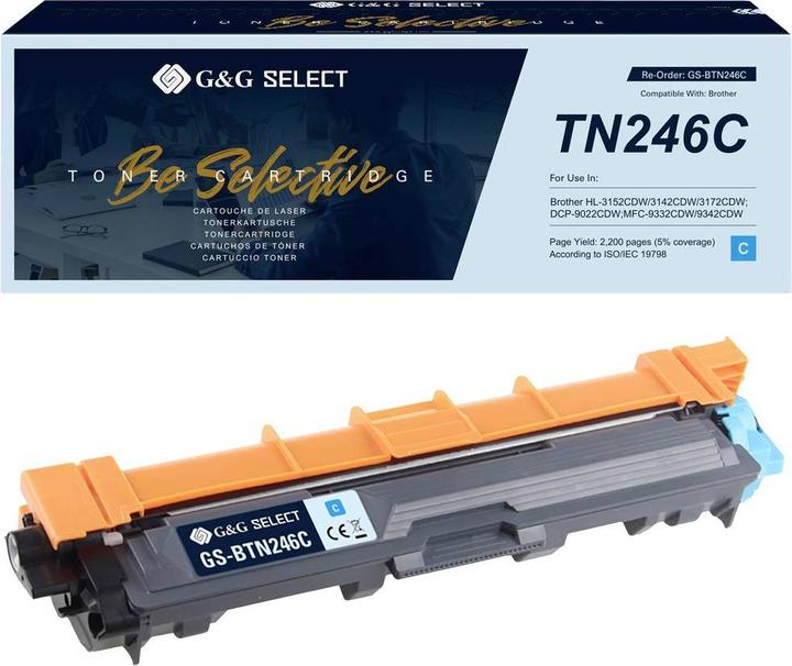 Image du produit G&G Toner de rechange Brother TN-246C Compatible Cyan TN-246C GS-BTN246C