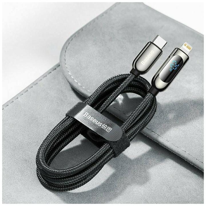 Image du produit Baseus Display Fast Charging Data Cable Type-C to IP 20W 1m Black (1 m, 20 W)